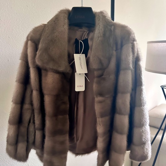 Liska grey mink jacket/cape - Picture 1 of 5